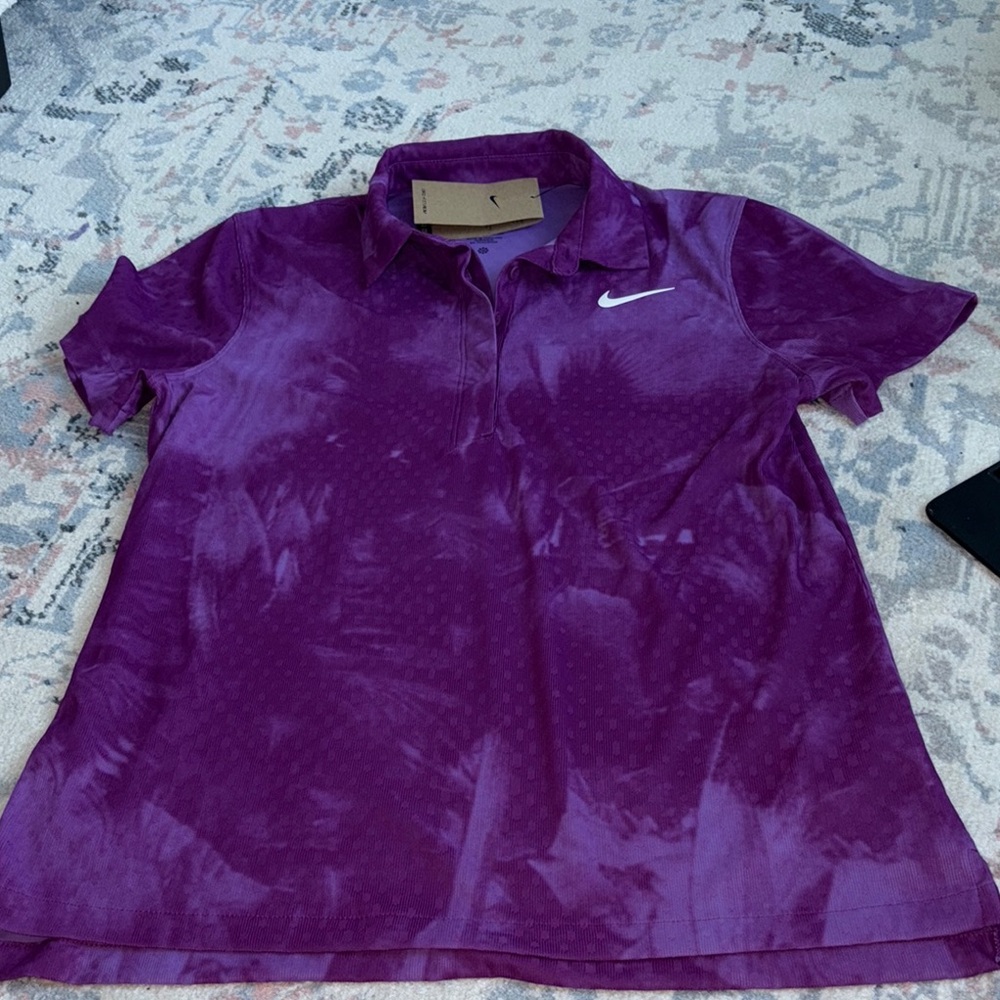 Nike Dri-Fit/adv golf shirt Deep Purple Polo Shirt NWT retail for 85